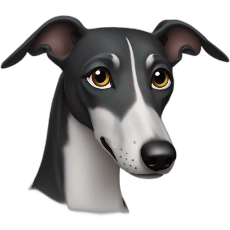 black-greyhound-face emoji