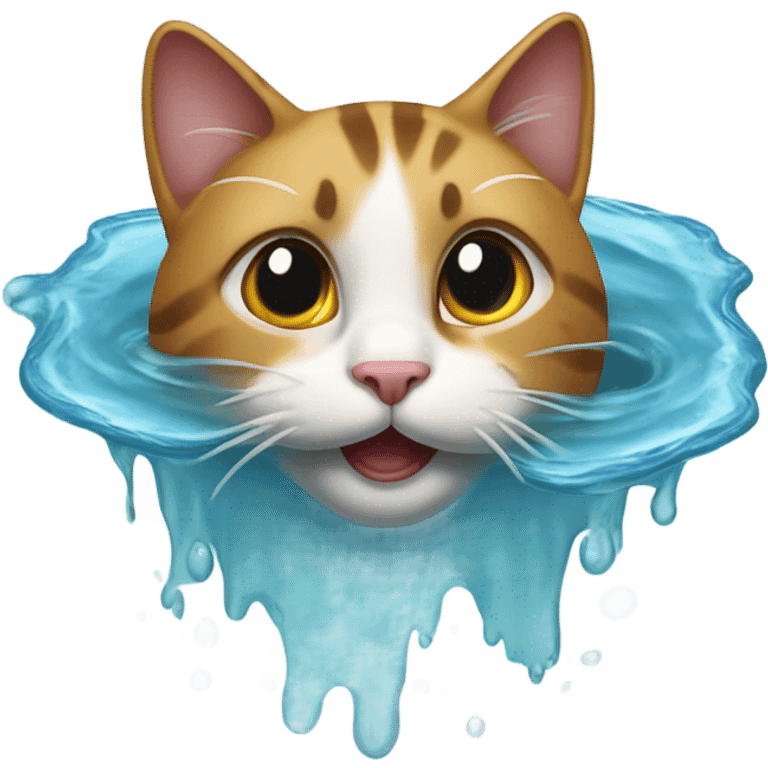 Cat in water emoji