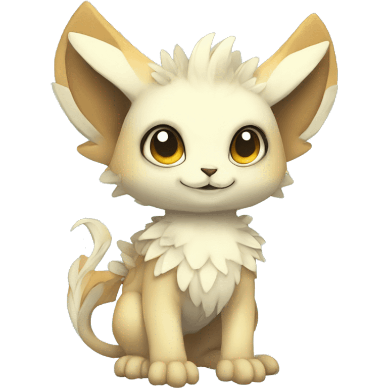 Cute cool fantasy animal hybrid Fakemon full body emoji