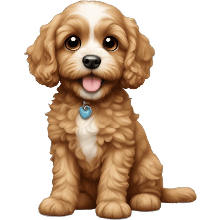 Cavapoo puppy emoji