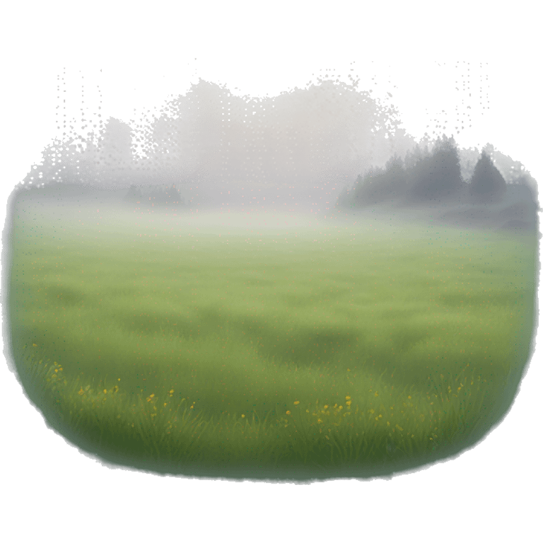 Fog blanketing a meadow emoji