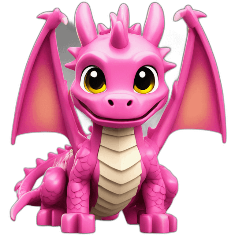 dragon cute lego pink emoji