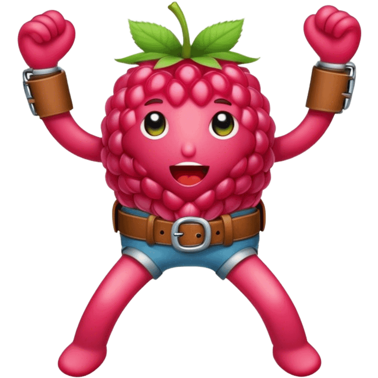 A raspberry tries to lose weight emoji