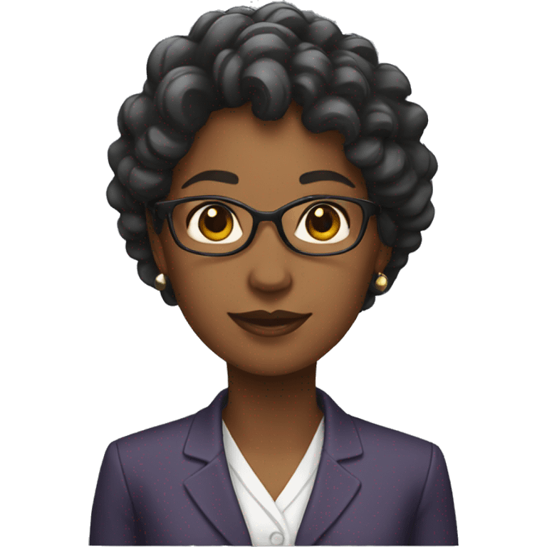 profesora pelo negro emoji