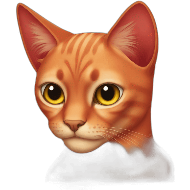 Red cat sphinx emoji