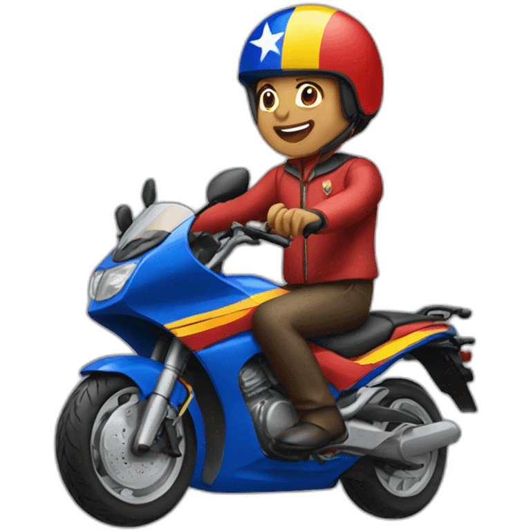 Venezuelan riding a motorbike emoji