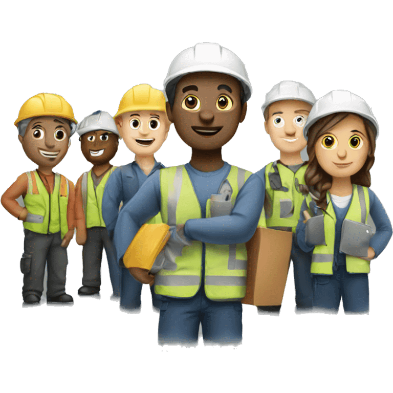 group of workers emoji