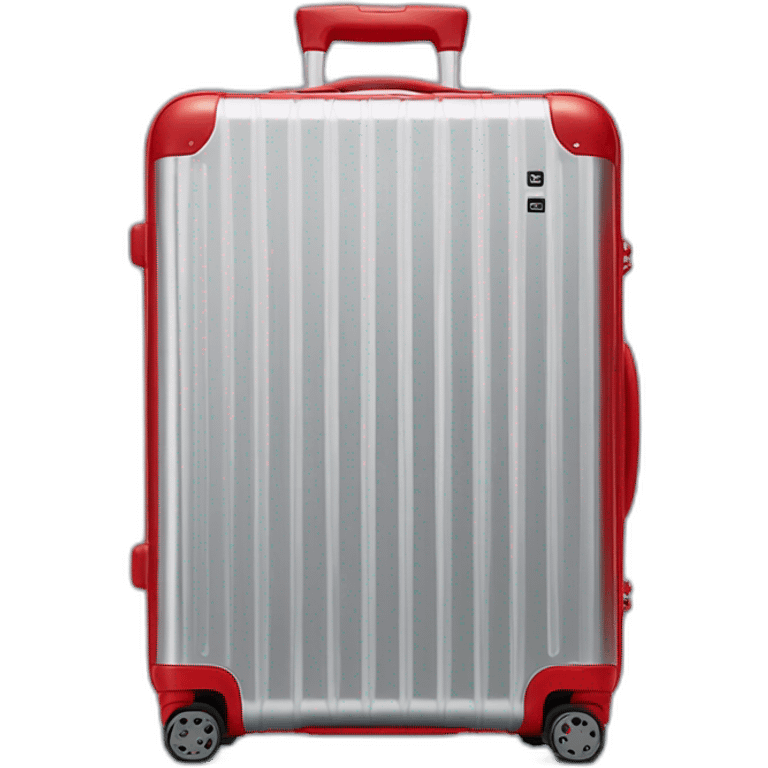 One Rimowa red Essential Cabin luggage emoji