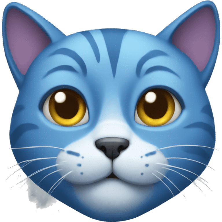 blue cat  emoji