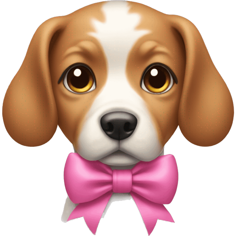 Dog with pink bow emoji