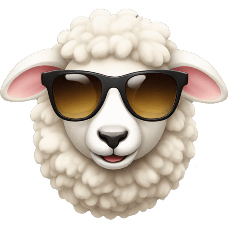 cute sheep with sunglasses emoji