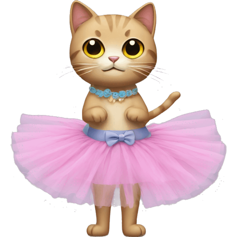 cat wearing a tutu emoji