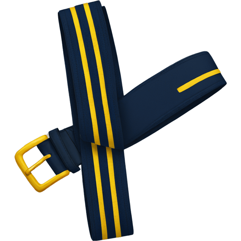 Navy Blue and Yellow Belt emoji