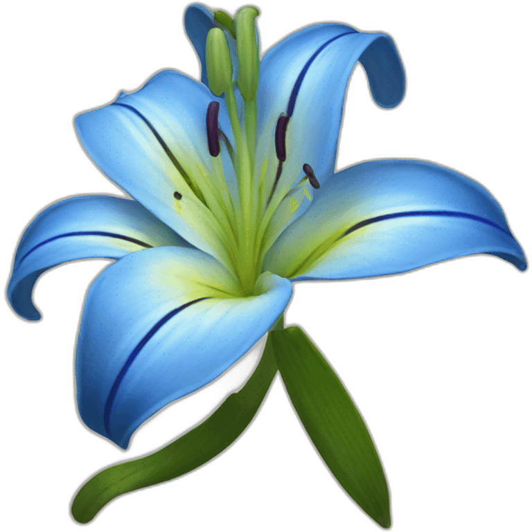 Blue bunch Lily flower emoji