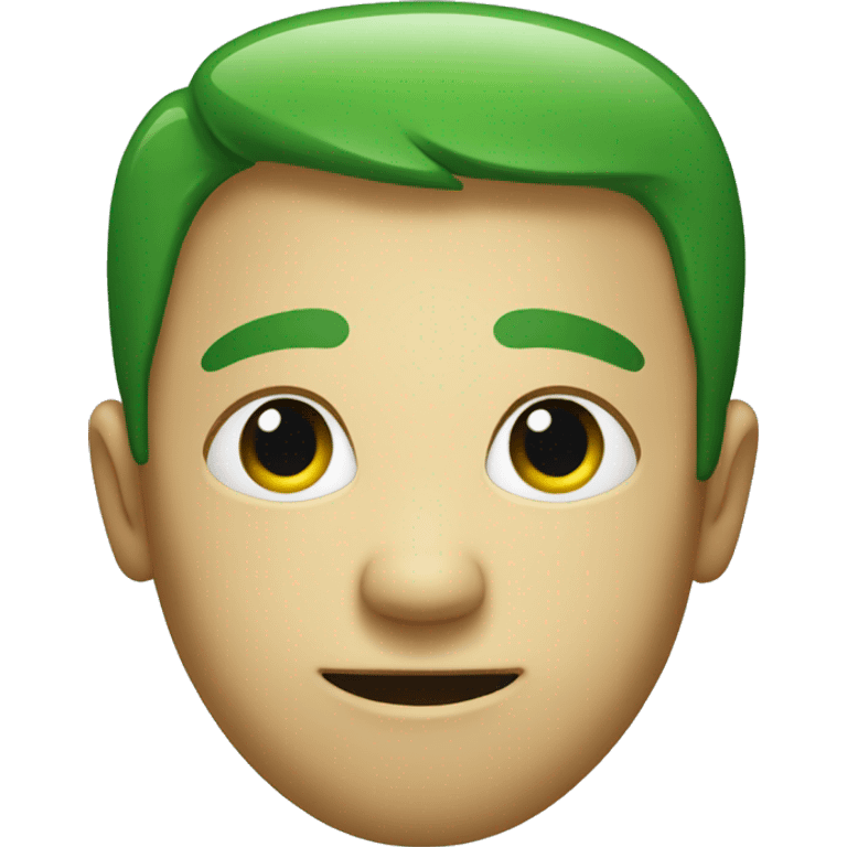 Green Face with a moderate closed smile  emoji