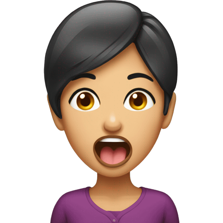 long tongue emoji, indonesian woman emoji