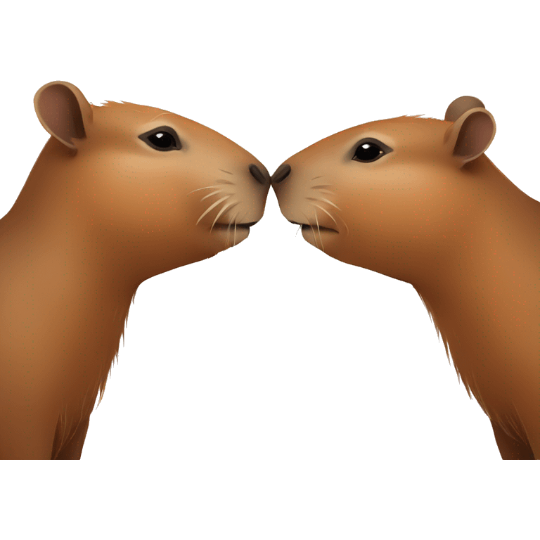 Gay Capybara kiss emoji