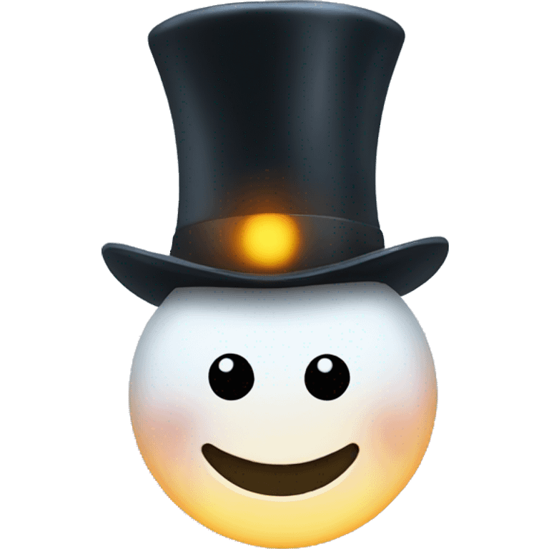 glowing snowman with top hat emoji