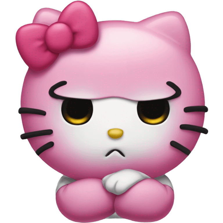 Sad hello kitty emoji