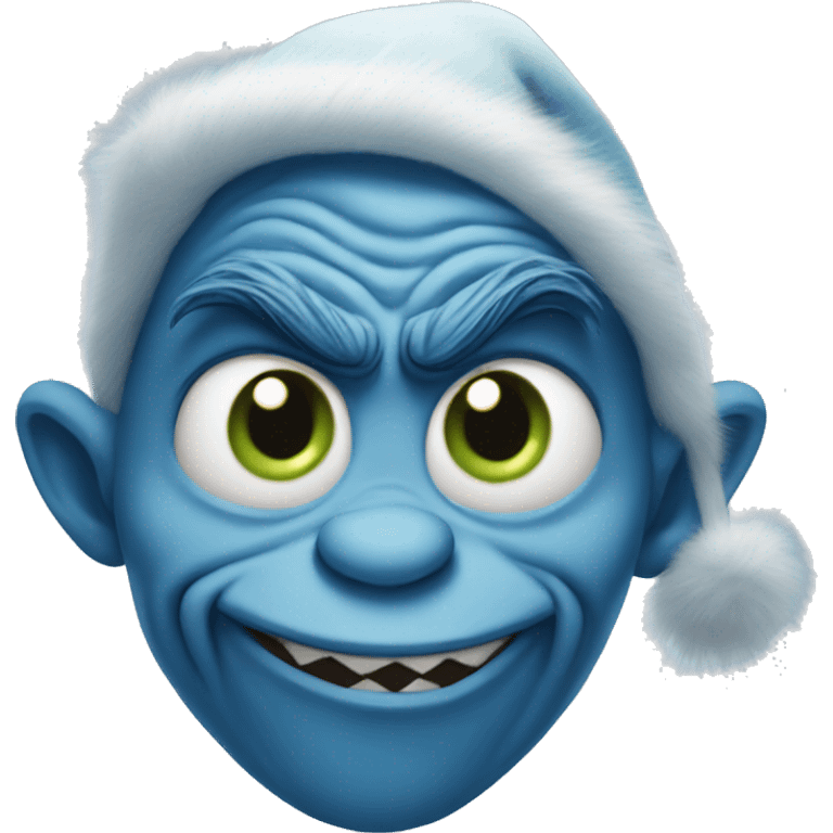 Blue grinch emoji