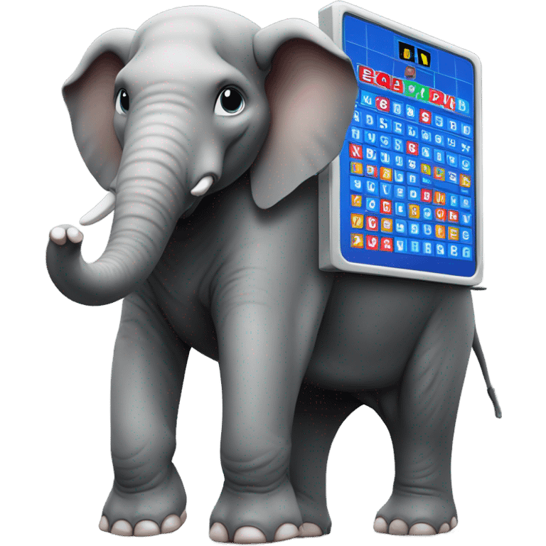 Elephant on a scoreboard emoji