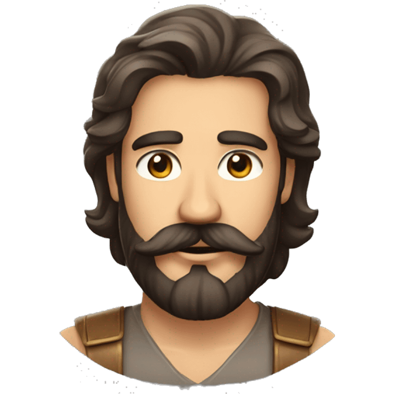 A handsome man with dense moustache and beard inspired by KGF movie character  emoji