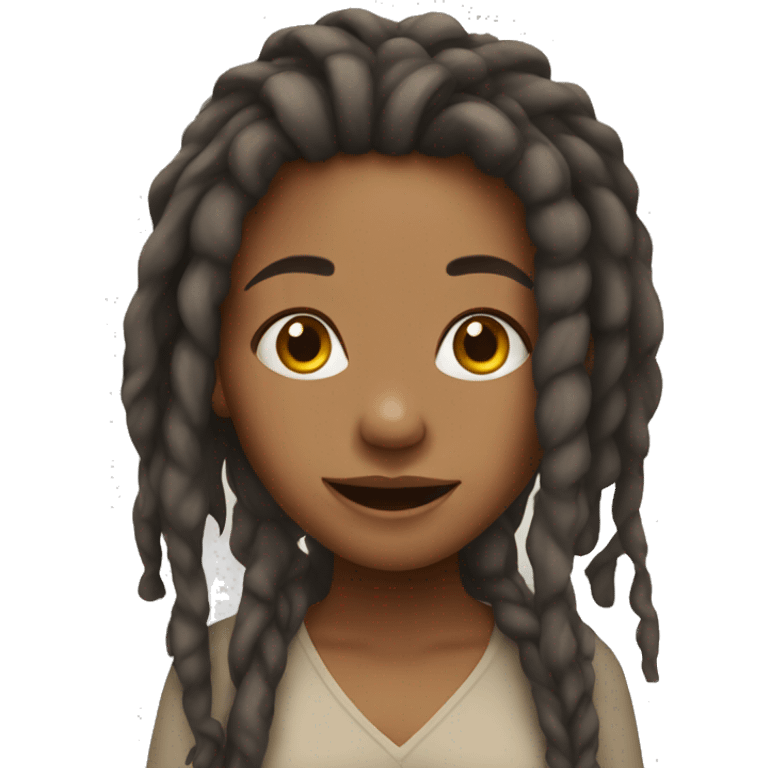 Girl wearing dreadlocks  emoji