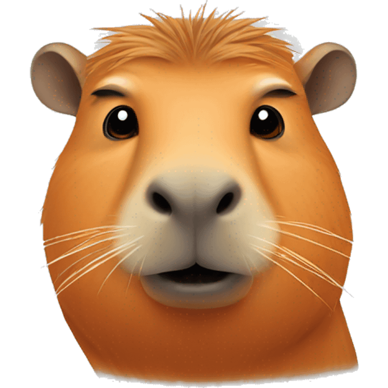 Capybara with orange on its head  emoji