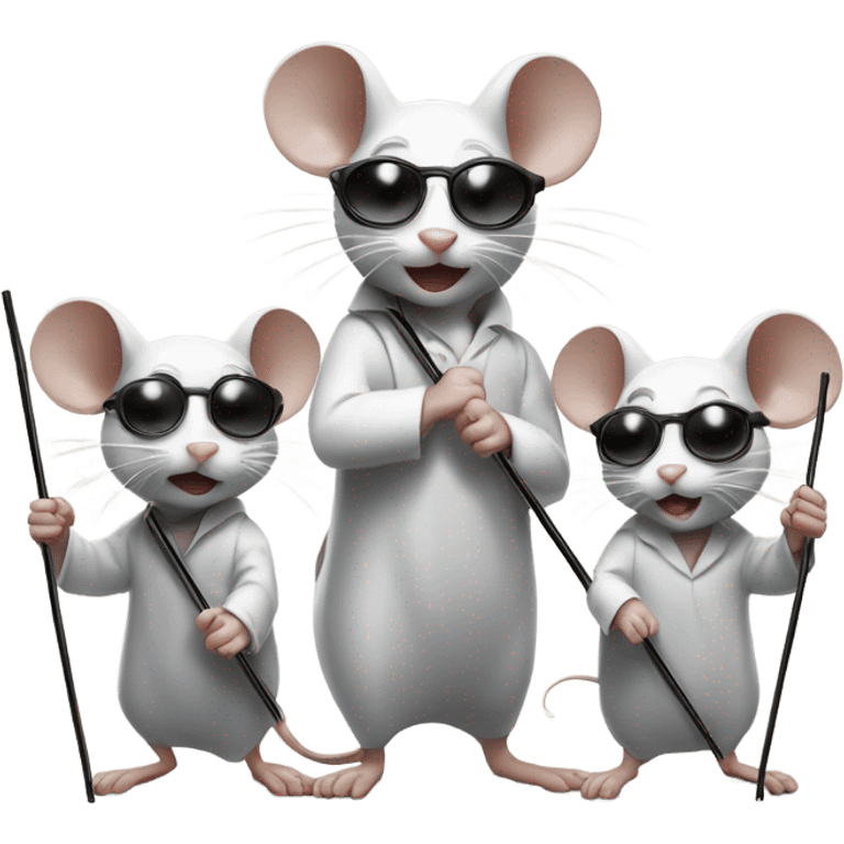 Blind mice telling time  emoji