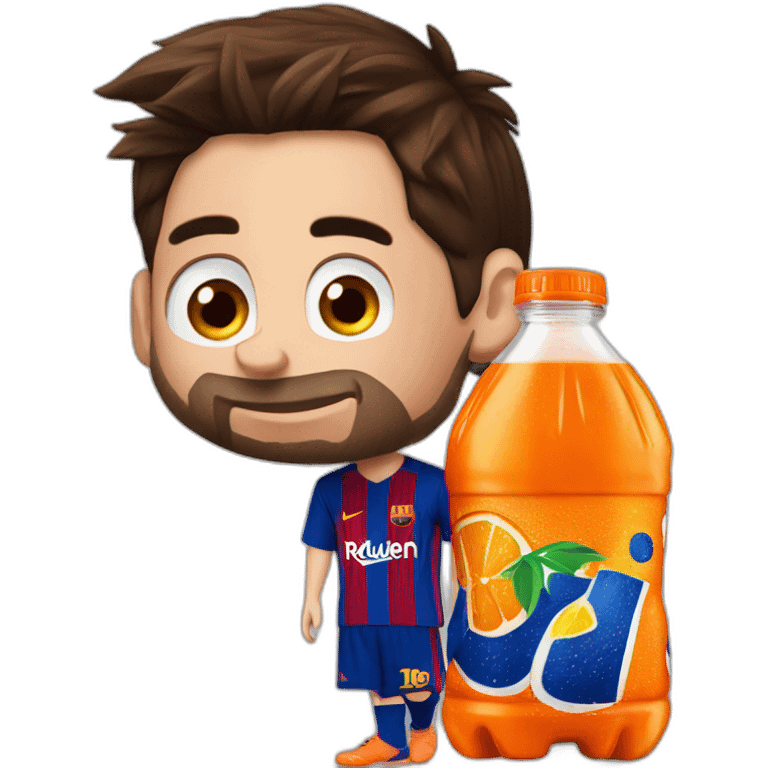  Lionel Messi drinks fanta emoji