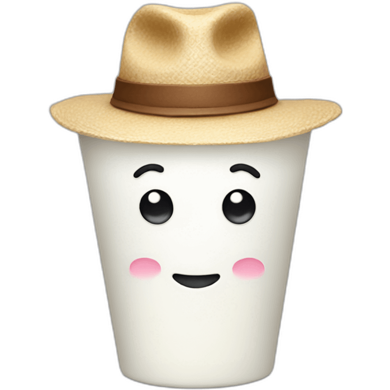 Yogurt with a hat emoji