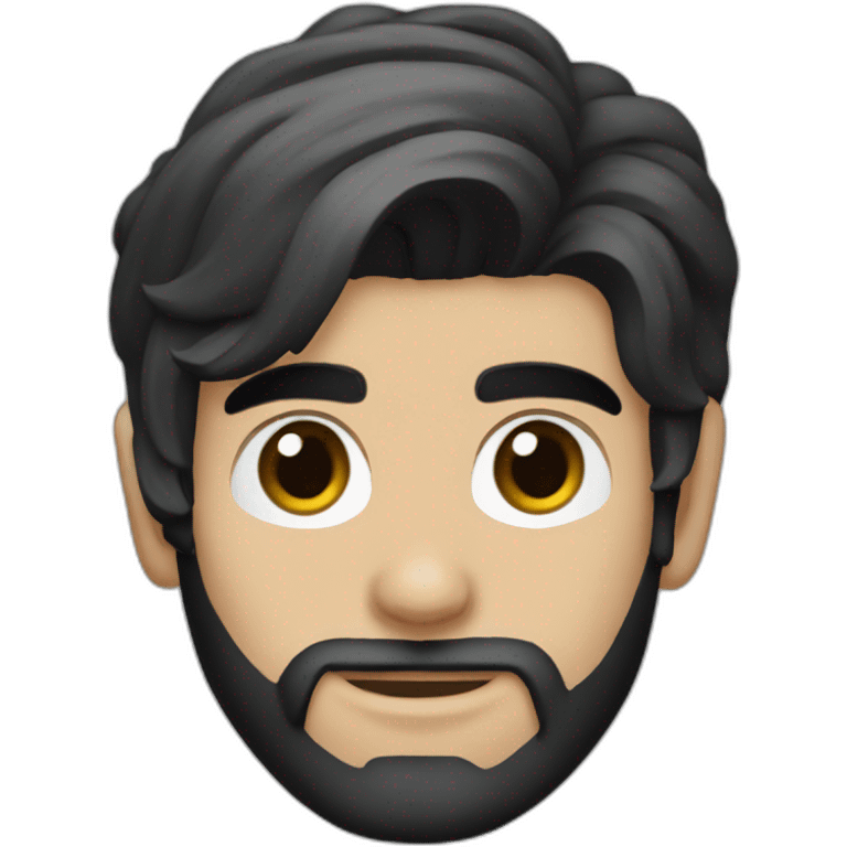 Zayn Malik with long black hair and beard emoji