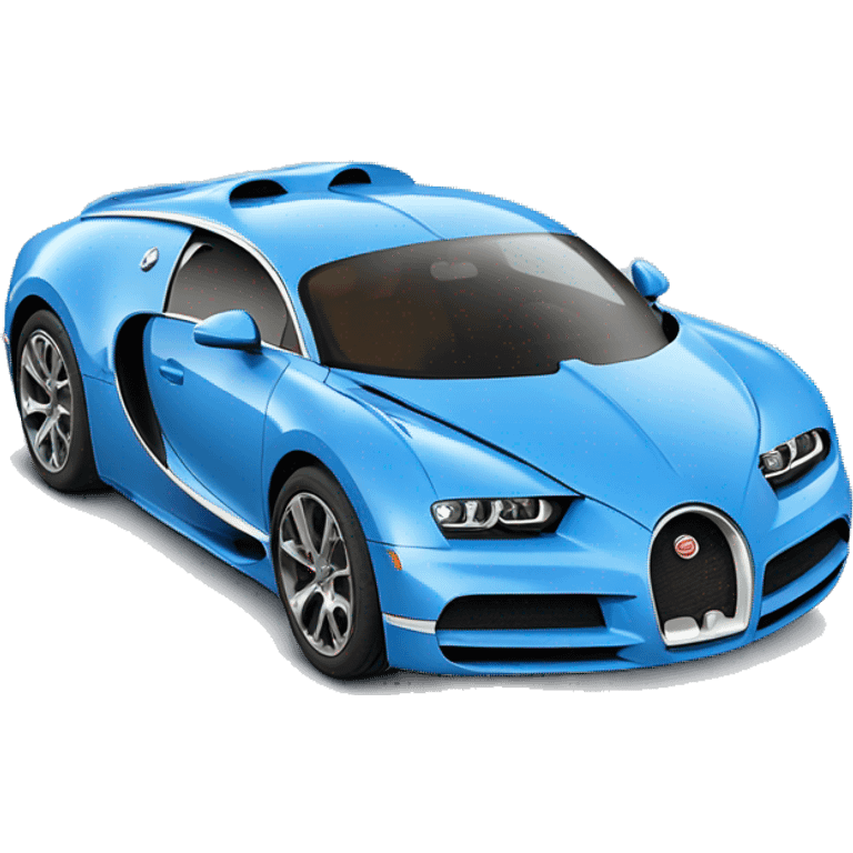 A blue car from bugatti  emoji