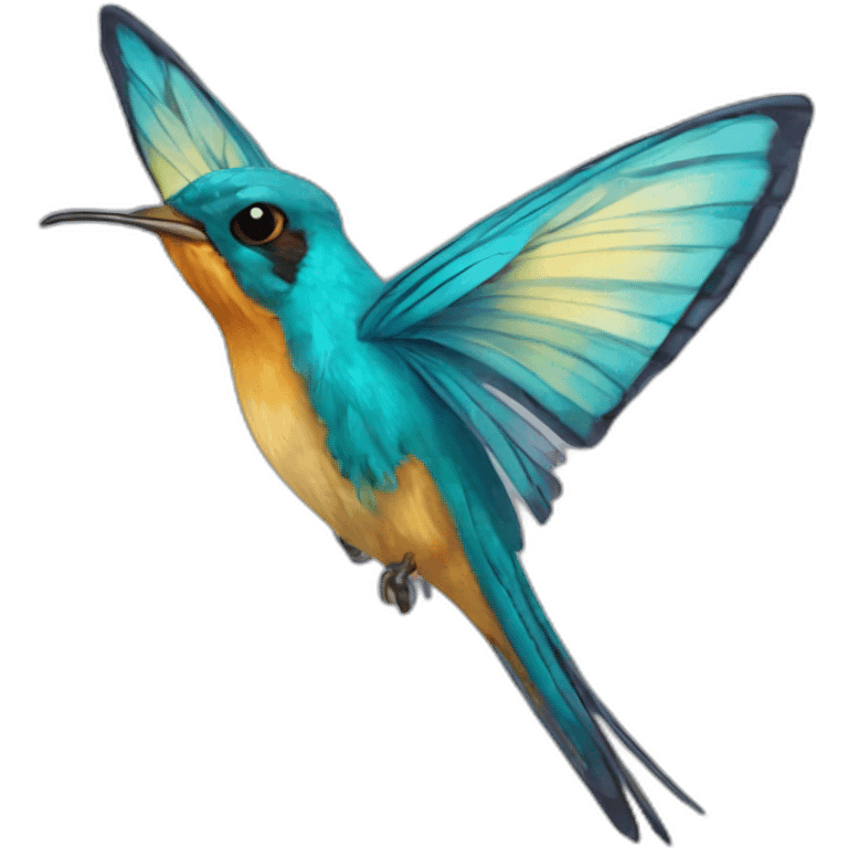 Oiseau sur papillon emoji