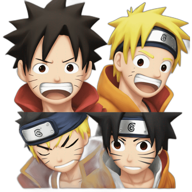 Luffy and Naruto  emoji