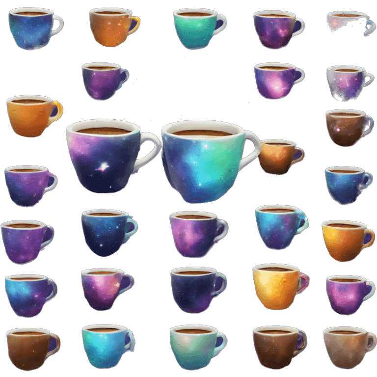 A cup of galaxy emoji