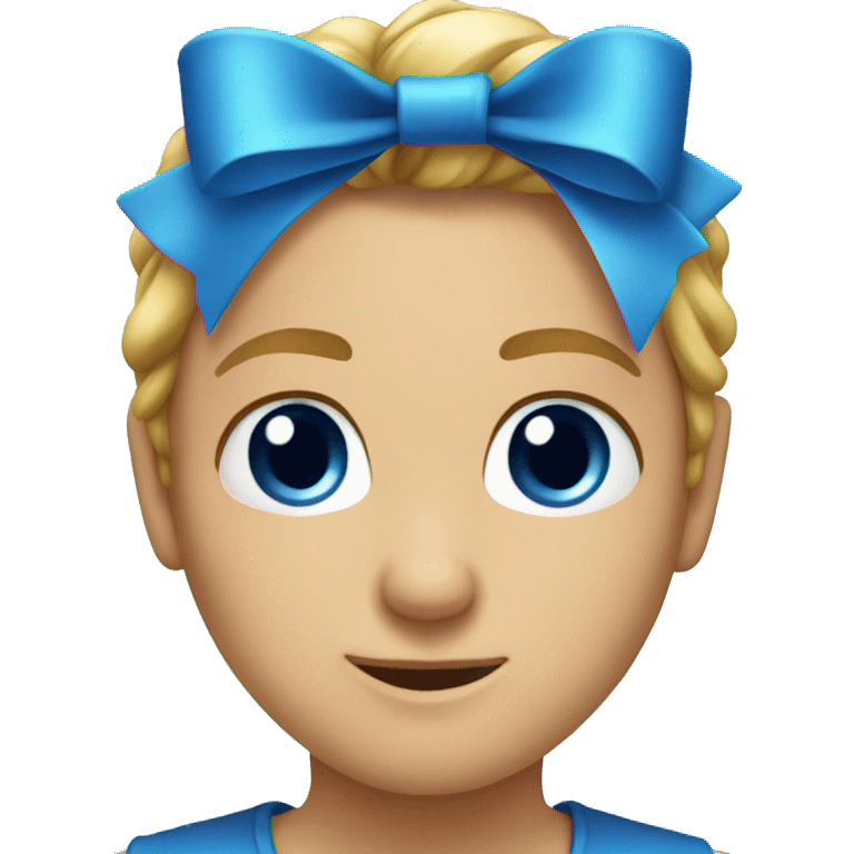 blue bow emoji