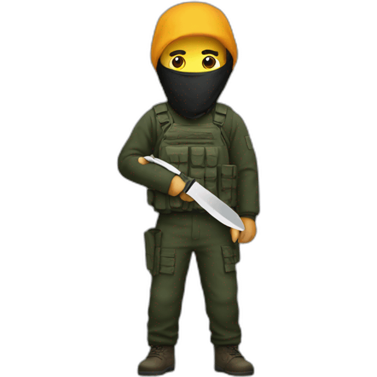 terrorist with knife emoji