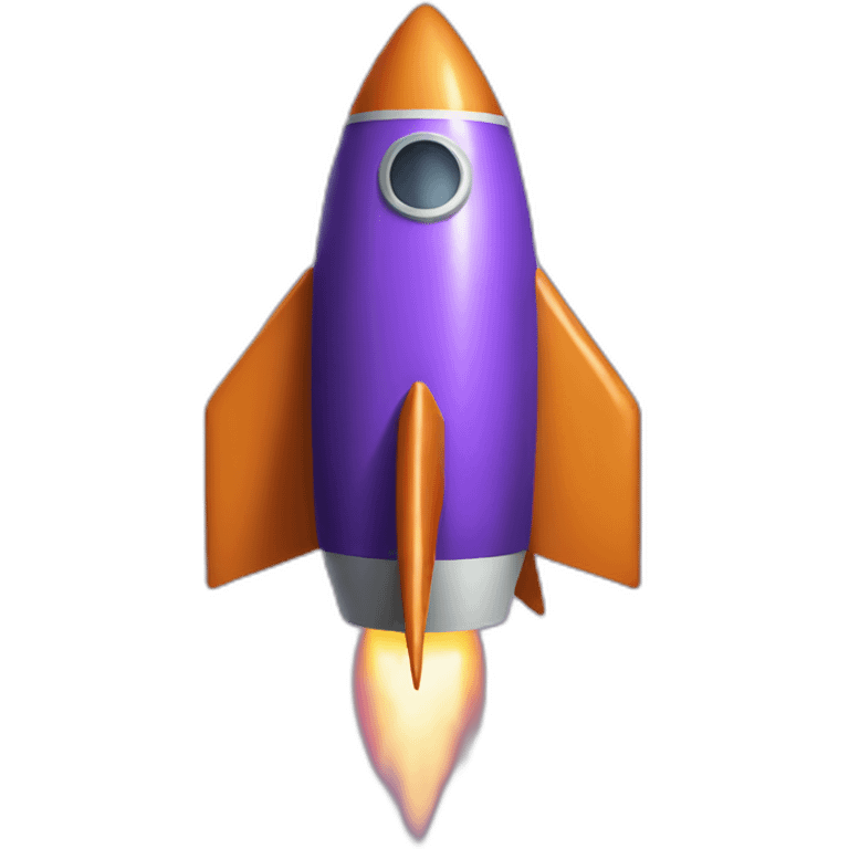 purple rocket emoji