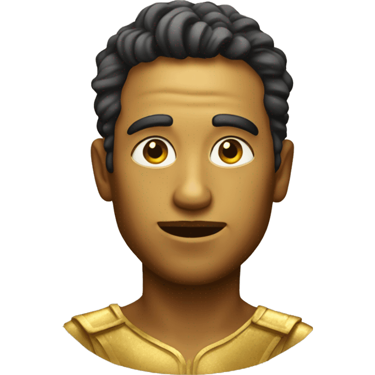 man  in gold skin emoji