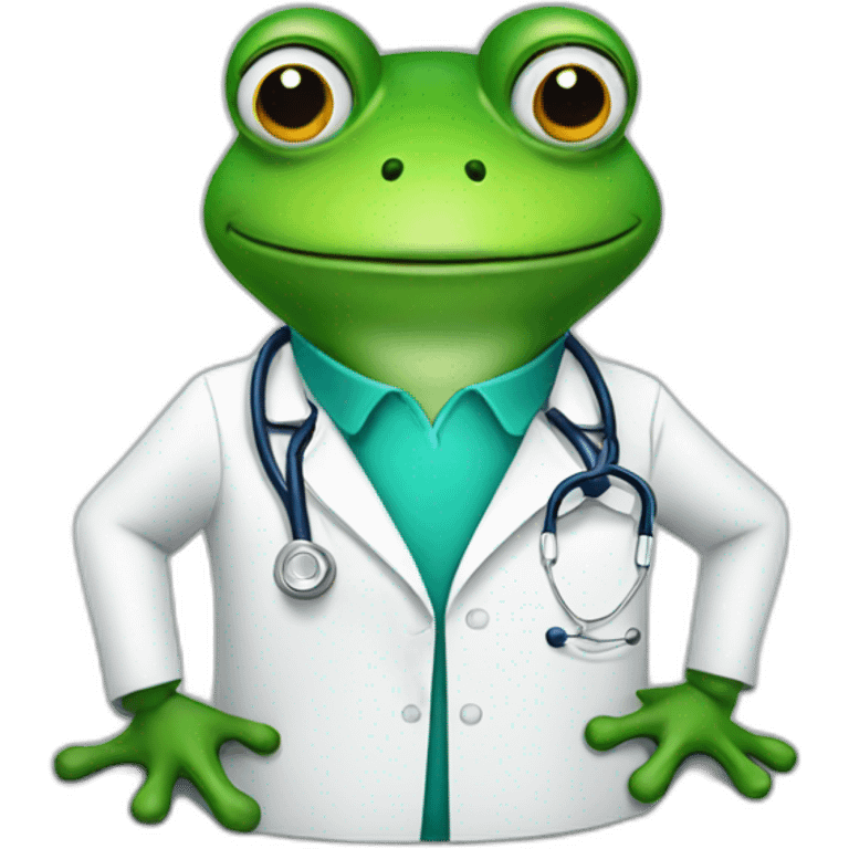 Doctor frog emoji