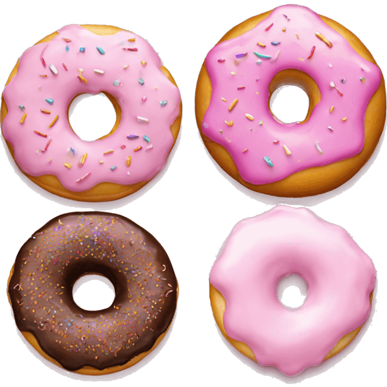 Donut and mil vanilla pink emoji