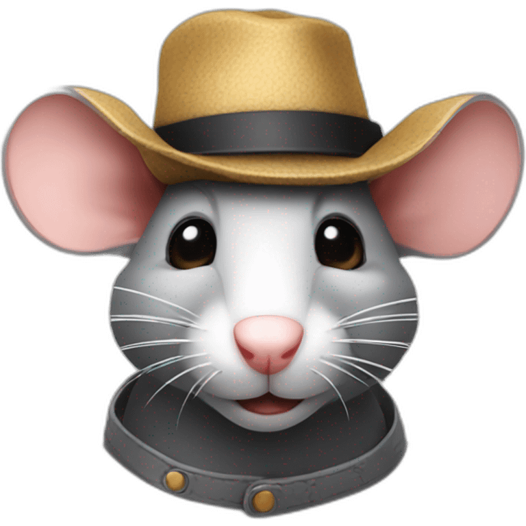 A rat wearing a hat emoji