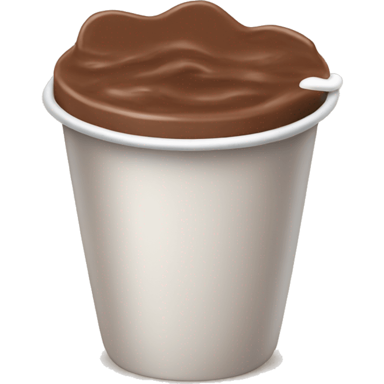 brown cocoa milk in christmas cup emoji