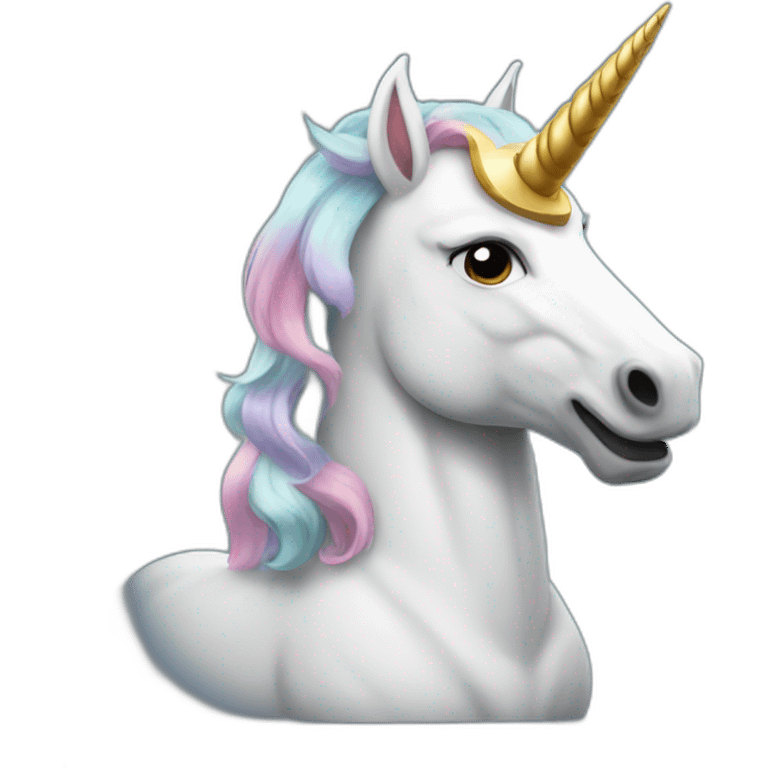 Armed unicorn emoji