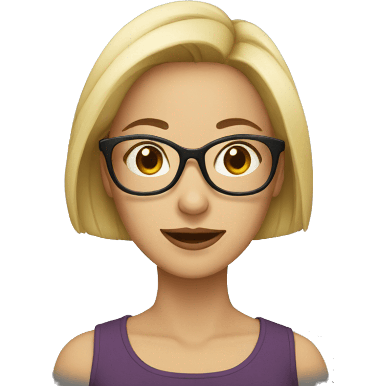 Woman whit glasses emoji