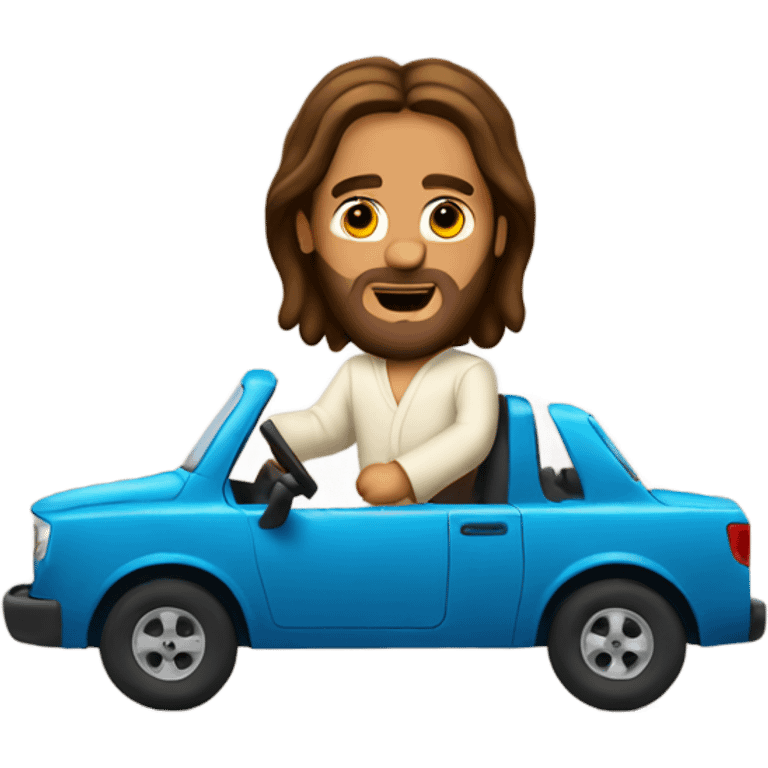 Jesus driving emoji