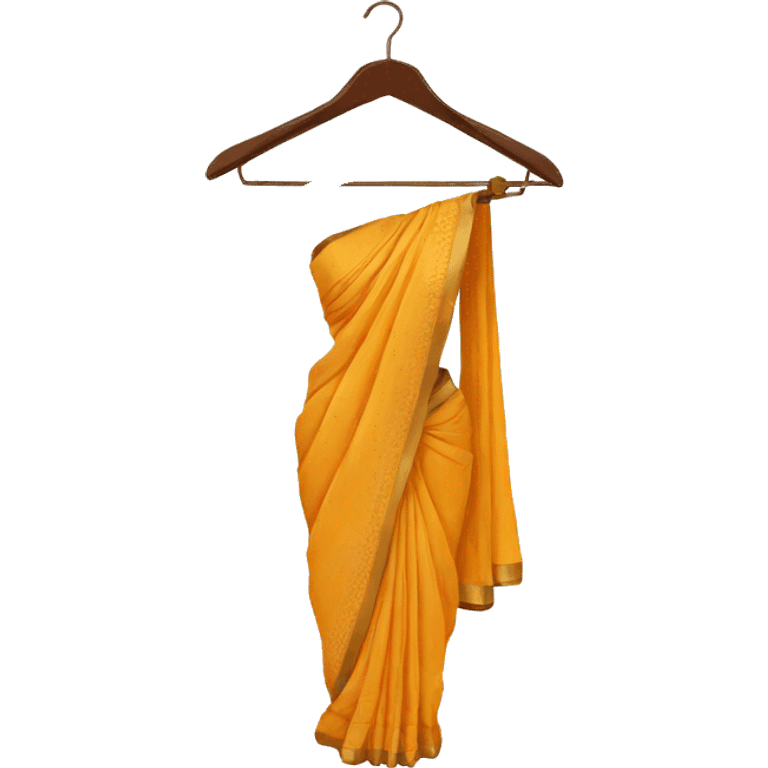 Hanger with saree  emoji