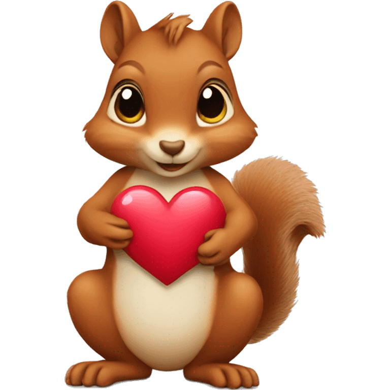 Squirrel with a heart  emoji