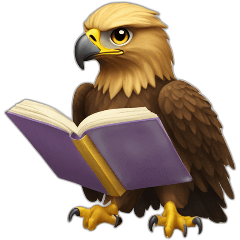 golden eagle reading emoji